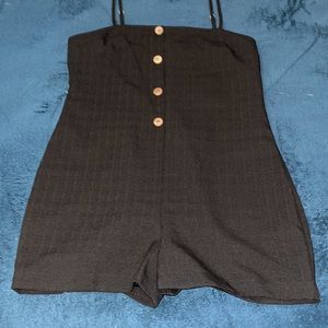 NWT Black Forever 21 Button Romper M